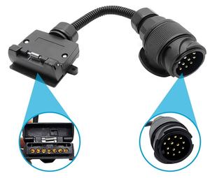 Adaptador de <span class=keywords><strong>remolque</strong></span> Euro <span class=keywords><strong>13</strong></span> Pin Enchufe redondo grande <span class=keywords><strong>a</strong></span> australiano <span class=keywords><strong>7</strong></span> Pin Cable de enchufe plano <span class=keywords><strong>Conector</strong></span> de enchufe redondo de <span class=keywords><strong>13</strong></span> vías - Product Image 6