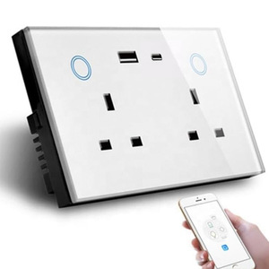 Enchufe Inteligente Wifi Zigbee Estándar del Reino Unido con <span class=keywords><strong>USB</strong></span> Tipo-<span class=keywords><strong>C</strong></span>, Compatible con Control Remoto por Aplicación, Control por Voz con Alexa y Google Home, 16A - Product Image 2