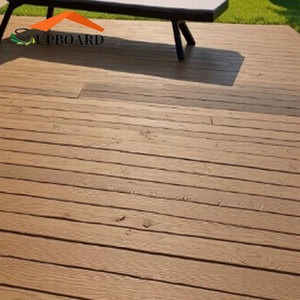 Plancher extérieur en WPC durable avec texture de grain de <span class=keywords><strong>bois</strong></span>, antidérapant, imperméable, pour jardin, patio, balcon - Product Image 1