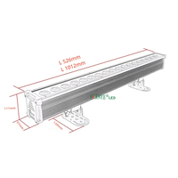 Bandes lumineuses en aluminium à une ou deux rangées, laveurs muraux linéaires à pixels DMX512 avec RGBW, haute luminosité et indice d'étanchéité IP