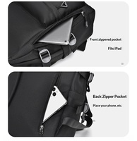 Nouveau sac à dos d'ordinateur portable unisexe simple pour affaires, en polyester, décontracté, pour voyages et sports, pour les élèves du collège et du lycée