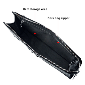 Long <span class=keywords><strong>portefeuille</strong></span> en <span class=keywords><strong>cuir</strong></span> de crocodile pour hommes avec fermeture à glissière à la mode, fabriqué à la main pour le voyage - Product Image 4