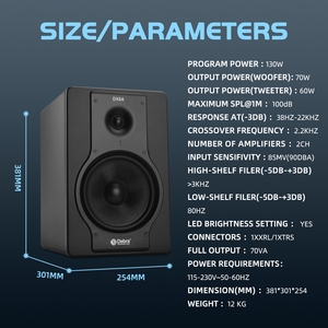 DX8A Professionelles Audio-Soundsystem mit aktiven und passiven Studio-Monitorlautsprechern für den Computereinsatz - Product Image 5