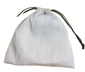 Reusable twill cotton linen pouch drawstring Fabric Custom logo Cotton Linen Soft clothes dust pouch