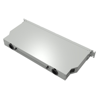 Kotak Terminal Optik Profesional 1U 19-Inch Berbahan Baja Cold Rolled dengan Tray Sambungan 12-Port dan Panel Patch Fiber Optik 5G Warna Hitam