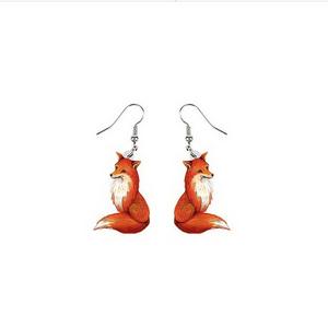 Bonitas vacas, zorros, tigres, leopardos, chihuahuas, patos, leones, salchichas, perros, ranas, gallinas, caracoles, pendientes acrílicos para mujer - Product Image 6