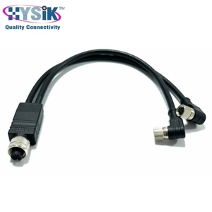 M8 3-pins mannelijke kabel naar open uiteinde met pigtail-aansluitingen IP67 op maat gemaakte kabelassemblage voor automatisering - Product Image 5