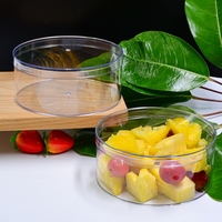 Boîte à tiramisu ovale transparente en plastique PET de qualité alimentaire, épaisseur 2 mm, contenants d'emballage personnalisables, modèle E480, pour grands desserts et gâteaux