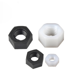 塑料六角螺母 黑白塑料六角螺母 尼龙螺母 螺帽 M5/M6/M8/M10 - Product Image 1