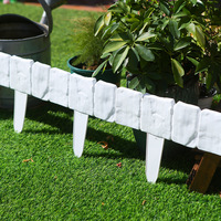 Clôture de jardin pliable moderne minimaliste en PVC F-666 pour l'aménagement paysager extérieur