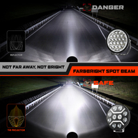 Super lumineux avec feux de position blancs DRL et clignotants ambrés, projecteur rond haute puissance homologué E pour camion, 9 pouces