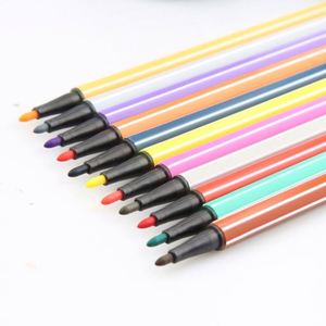 Lot en gros de marqueurs de dessin hexagonaux en plastique colorés, personnalisables, lavables, pour enfants - Product Image 2