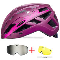 BATFOX Dual Sport MTB Casco de bicicleta para damas Speed Mountain Biking Cascos con sombra para montar en la calle