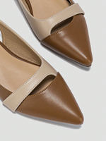 Sandales plates confortables pour femmes, antidérapantes, à bout pointu, avec bride arrière, design léger pour le printemps, l'été et l'automne