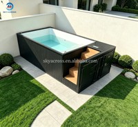Piscine hors sol personnalisable en fibre de verre pour spa extérieur, conteneurs de piscine préfabriqués