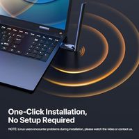 Adaptateur sans fil Tenda AX900 double bande 600 Mbps 5 GHz/286 Mbps, antenne à gain élevé 6 dBi, clé USB U11 pour ordinateur portable Windows