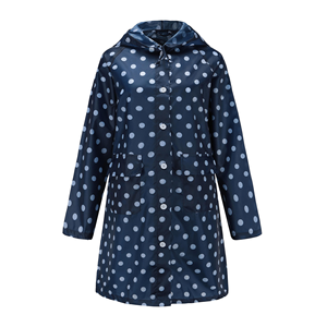Impermeable con Capucha para <span class=keywords><strong>Mujer</strong></span>, Diseño de <span class=keywords><strong>Lunares</strong></span>, para Viajes al Aire Libre, Ciclismo, Impermeable, Largo - Product Image 6