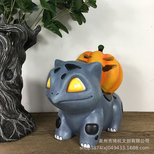 Pumpkin Beast Halloween <b>Lantern</b> Decor Indoor <b>Battery</b> <b>Powered</b> Synthetic Resins QH-21259 - Product Image 5