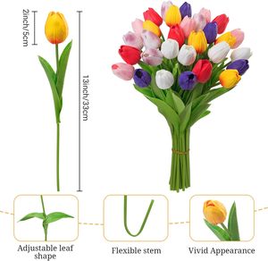 BL-5500 <b>Artificial</b> Factory Rose <b>Flower</b> Valentine's Day Thanksgiving PU Real Touch Long Lasting Lightweight Decor <b>Arrangement</b> - Product Image 2