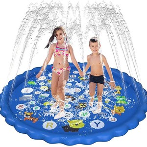 Spray Water <b>Play</b> Mat 1.7M Dark Blue Alphabet Animal Design Outdoor Summer Fun For Kids <b>5</b>-7 Years Unisex - Product Image 1
