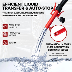 Pompe de transfert de carburant électrique semi-automatique portable basse pression pour l'industrie automobile, personnalisable OEM, garantie 1 an, 3,8 GPM - Product Image 5