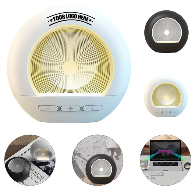 Mini Column Wireless Bluetooth Speaker Night Light Loudspeaker with TWS Bass Box Support TF Card for Bedroom