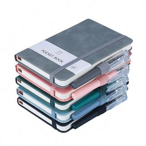 Mini Libreta de Tapa Dura Personalizable, Papelería Bonita, Útiles Escolares, Libreta de Bolsillo de Cuero A6 A7 A5 con Banda Elástica y Soporte para Bolígrafo - Product Image 1