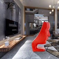 Chaise longue Nemo en fibre de verre, style italien, art moderne, mosaïque sculptée, pour extérieur, salon, appartement, maison, bureau