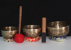 Bol chantant en bronze plaqué or fait à la main en Inde, Sea Wolf Star Nepal, pour <span class=keywords><strong>le</strong></span> yoga, la méditation et la guérison - Product Image 4