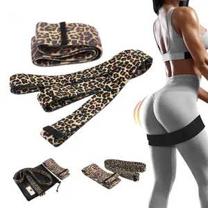 Customized Print Patterned Eco Friendly Booty Band Fabric Exercise Elastic Resistance Bands For Fitness