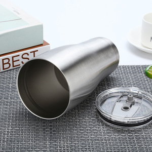 Stainless Steel Tumbler 30oz <b>Insulated</b> Travel <b>Mug</b> Silver Slim Waist Design - Product Image 2