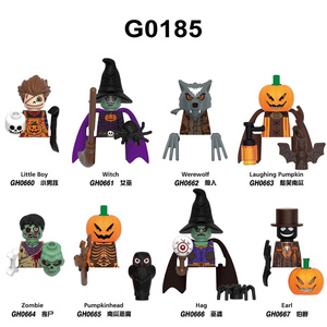 ชุดธีมฮาโลวีน ประกอบด้วยแม่มด มนุษย์หมาป่า และปั๊มพ์กินเฮด ใช้ร่วมกับตัวต่อเลโก้ตัวละครสยองขวัญได้ เป็นของขวัญสำหรับเด็กอายุ 14 ปีขึ้นไป - Product Image 1