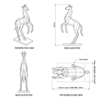 Statue de kangourou surdimensionnée en acier Corten, finition patine de rouille pré-âgée, sculpture de repère pour entrée de ranch prairie