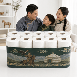Papel Higiénico Suave de 3 Capas con Diseño de Cielo Azul y Paisaje de Nubes, Estilo Yurt Mongol - Product Image 1