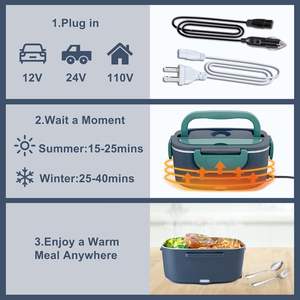 Boîte à lunch électrique 1,8 L, chauffe-plat portable, boîte à lunch électrique chauffante pour voiture et maison 220v - Product Image 6