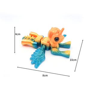 Figura de Pegaso Impresa en 3D, Modelo Animal Realista, Juguete Articulado Impreso en 3D, Juguete Antiestrés para Niños, Decoración Navideña para el Hogar - Product Image 3