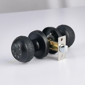 Verrou unique intérieur Intelligent sans clé boule ronde porte en bois biométrique empreinte digitale bouton clavier Tuya Ble APP serrure de porte intelligente - Product Image 1