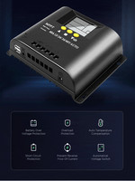 40A 60A PWM Solar-Laderegler 12V-48V LCD-Display USB Automatische Erkennung von Blei-Säure-Batterien 480W Max PV CE-Zertifiziertes Solarpanel