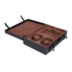 Boîte d'emballage de lecteur de musique en bois recouvert de cuir Pu personnalisée de luxe Boîte d'emballage de cadeau en PU en forme de valise pour lecteur de musique - Product Image 6