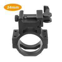 Support de lunette tactique en alliage d'aluminium 34 mm avec base 21 mm pour viseur laser, accessoire de chasse extérieur durable à dégagement rapide pour télescope