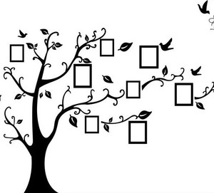 Adesivo Murale Albero Genealogico con 8 Cornici per Foto, Stampa Serigrafica, Autoadesivo, Impermeabile, Resistente ai Raggi UV, Decorazione per la Casa - Product Image 3