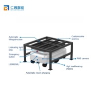 Chariot AMR robuste à levage latéral avec capacité de 300 kg pour le déplacement de marchandises lourdes dans les commerces de détail et les usines de fabrication, avec garantie de 2 ans