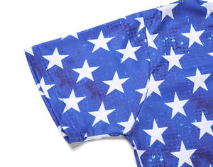 เสื้อยืดคอกลมสำหรับผู้ชายพิมพ์ลายพิมพ์ซับลิเมชันเต็มตัวทำจากโพลีเอสเตอร์/ คอตตอน - Product Image 3