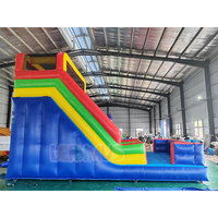 Vente Flash : Grand toboggan gonflable pour enfants, toboggan gonflable à double voie en PVC, toboggan gonflable sec de qualité commerciale pour la location