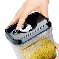 Boîte en plastique empilable avec couvercle hermétique pot de stockage d'aliments à couvercle rabattable sans bpa pour le garde-manger de la cuisine