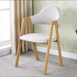 Poltrona <span class=keywords><strong>in</strong></span> <span class=keywords><strong>tessuto</strong></span> <span class=keywords><strong>grigio</strong></span> bracciolo giorno giorno cucina sedia da pranzo con stampa transfer gambe <span class=keywords><strong>in</strong></span> metallo color legno chiaro - Product Image 2