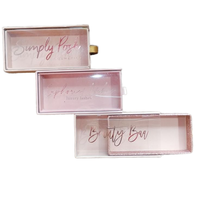 Boîte à cils en forme de valise en vison créative et mignonne, boîte de rangement pour cils 3D, impression de lamination brillante mate, boîtes rigides pour cils, pour crème pour les yeux et blush