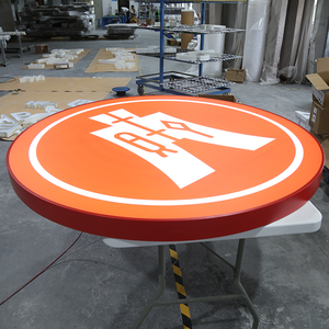 Factory Price Round Led Light Box Sign Custom Indoor Outdoor <b>Wall</b> <b>Logo</b> Lightbox for Business - Product Image 1