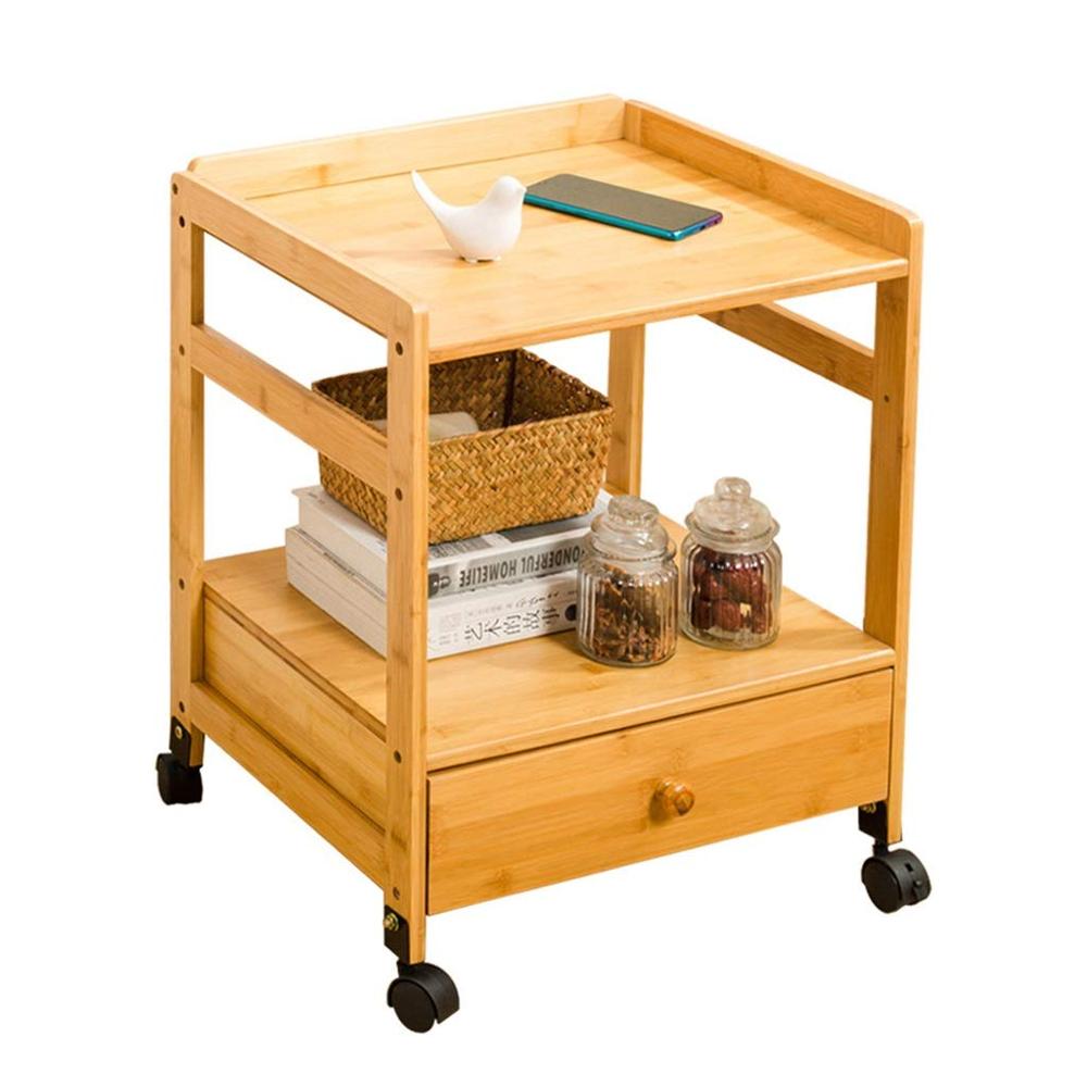 4 универсальные диски для гостиной в скандинавском стиле, простой стеллаж для хранения, поднос для мобильного телефона, твердый Бамбуковый стол с выдвижным ящиком