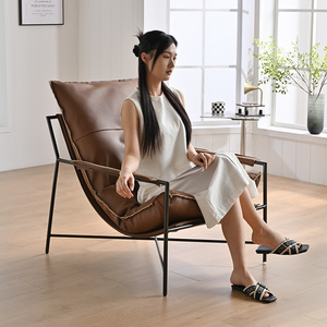 เก้าอี้พักผ่อนสไตล์มินิมอลแบบอิตาลี เก้าอี้โซฟาเดี่ยว ปรับเอนได้ โครงสร้างแข็งแรง นั่งสบาย เหมาะสำหรับห้องนั่งเล่น ระเบียง โซฟาดีไซน์เนอร์ - Product Image 5